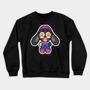 Bisexual Flag Bunny Crewneck Sweatshirt